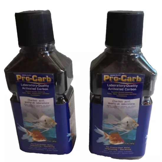 Activated Carbon Penn Plax Pro Carb 17 oz Container Aquarium Use Lot of 2