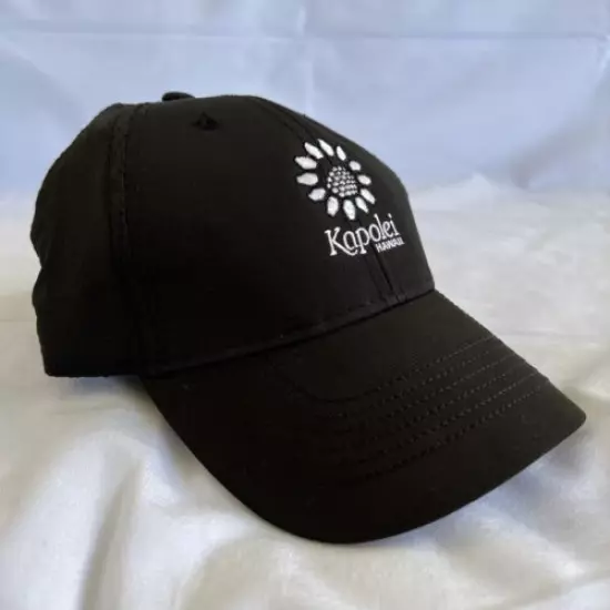 nwot KAPOLEI GOLF COURSE CLUB Hawaii Oahu Black Staff Hat QQ