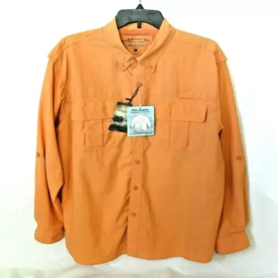 Clearwater Outfitters Men’s Size Large Angler’s Fishing Utility Shirt Orange NEW