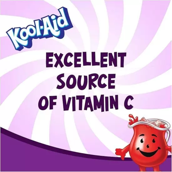 2-Pack Kool-Aid Grape MixGood Source of Vitamin C, Makes 8 Quarts, 19 Oz