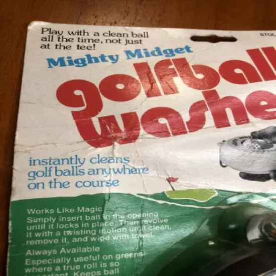 Vtg Mighty Midget Golf Ball Golfball Washer New Old Stock Works Like Magic!