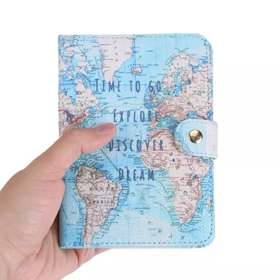 Cute Printing PU Leather Passport Holder Protection Cover ID Credit Cards Case