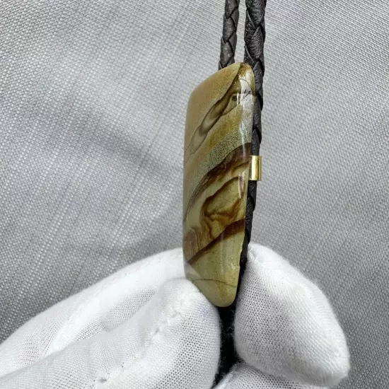 Vintage Picture Jasper Western Bolo Tie