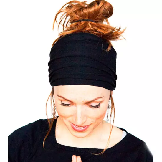 Elastic Stretch Wide Headband Hairband Running Yoga Turban Women Soft Head Wrap