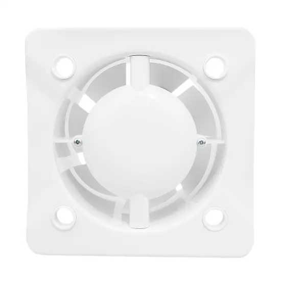 SILENT exhaust bathroom fan ventilator 4" 100mm white PVC 75m3/h - 26dB Timer