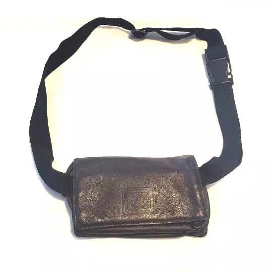 Brown Leather Fanny Pack Adjustable Bag Waist Wallet Fits to 38” READ