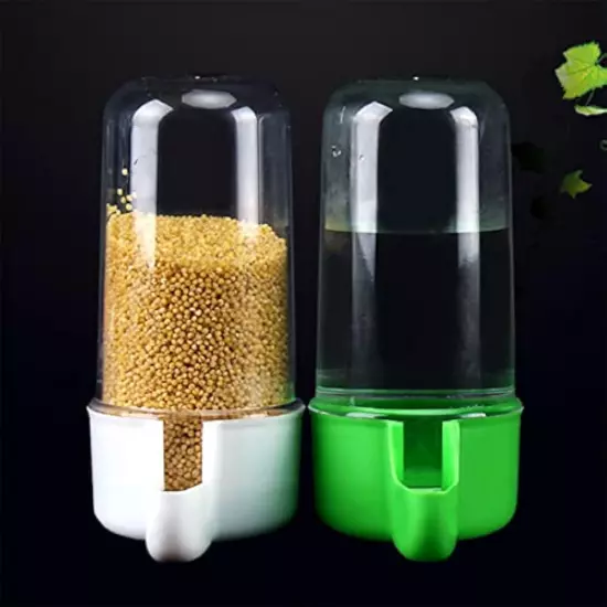 Bird Feeder Water Dispenser, 2PCS, Plastic, Automatic, Suitable for Cage, 200Ml