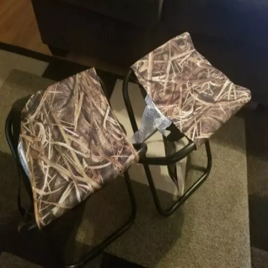 2-Mossy Oak Field Hunting Stool Foldable Shoulder Strap Zippered Pocket New 225