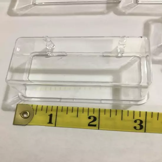 4 Parakeet Seed Water Food Feeders Clear Cyrstal Cup Small 3x2” Canary Bird