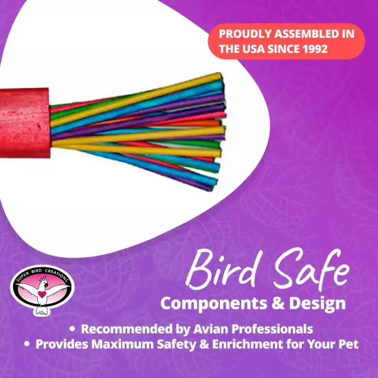 - SB301 Chewable Paper Party Bird Toy with Colorful Lollipop Sticks - Ringnecks 