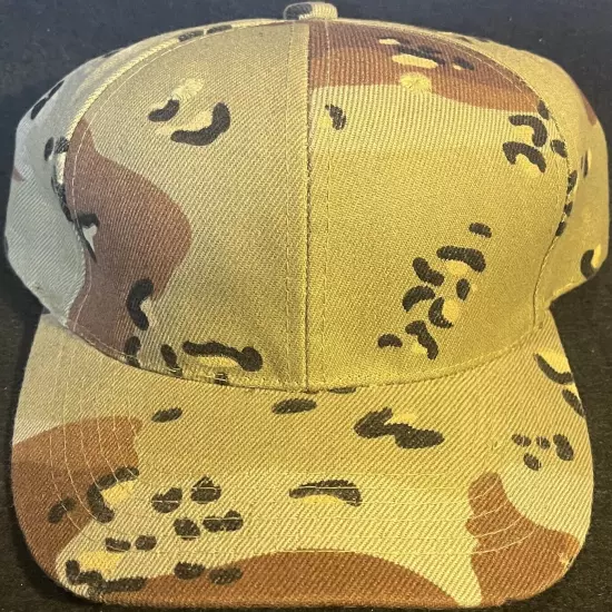 Camouflage Green/Brown/Beige Baseball Cap Hat Adult 100% Acrylic NEW!