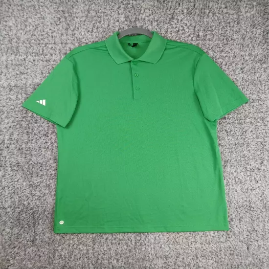 Adidas Basic Sport Polo Button Up Mens Medium Golf Shirt Green A430 NWOT