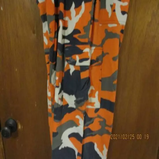 Boulder Creek Men's Orange Camo Pants 2XL Tall 2X 40 x 34 Thermo Lined Fleece