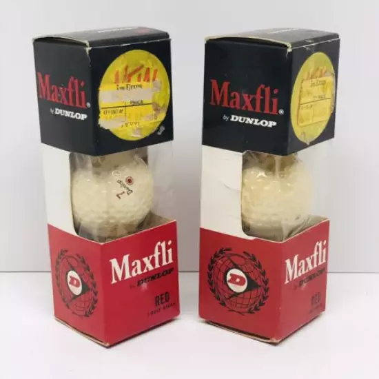 Dunlop Maxfli Red Dot Vintage Golf Balls New Old Stock Sleeves Lot Of 2 3 Packs