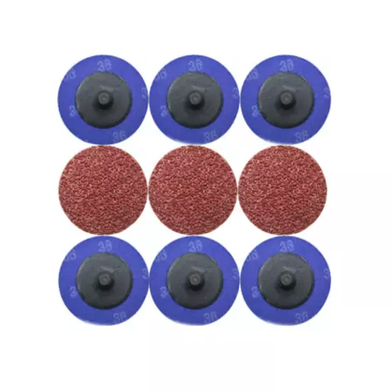 25x 3 inch 36 Grit Roll Lock Sanding Grinding Disc Die Grinder Quick Change Pads