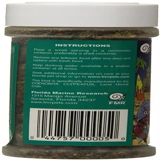 Florida Marine Research 3 Pack of Hermit Crab Food, 4 Ounces each