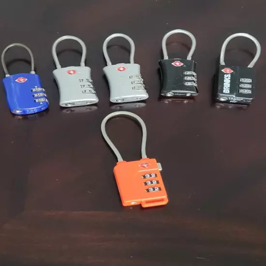 6-TSA Locks combination cable locks 