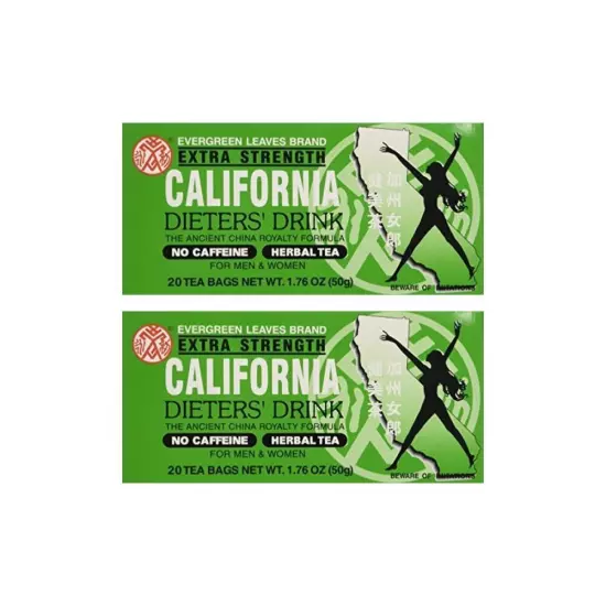 California Dieters' Drink Extra Strength Tea (Pack of 2 20-Count Boxes)