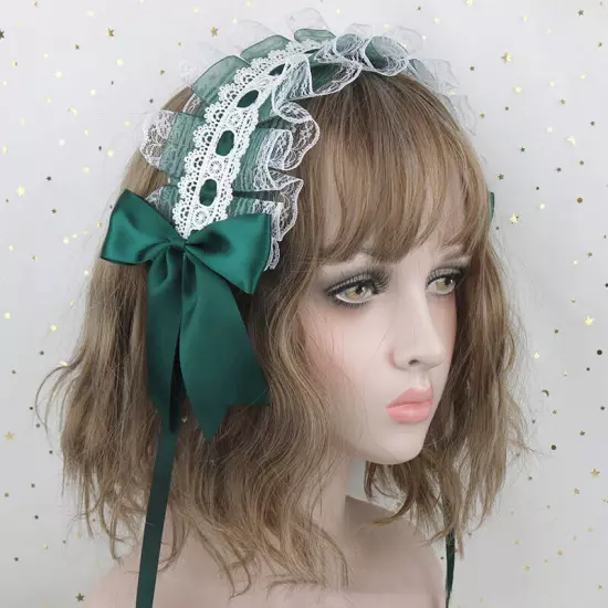 Lolita Lace Hair Hoop Women Girl Cosplay Headband Women Bowknot Hair Accessory