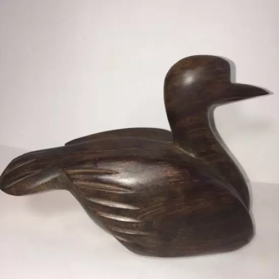 Vintage Wood Carved Shorebird Bird Duck Decoy Ironwood? Heavy Wooden Sculpture