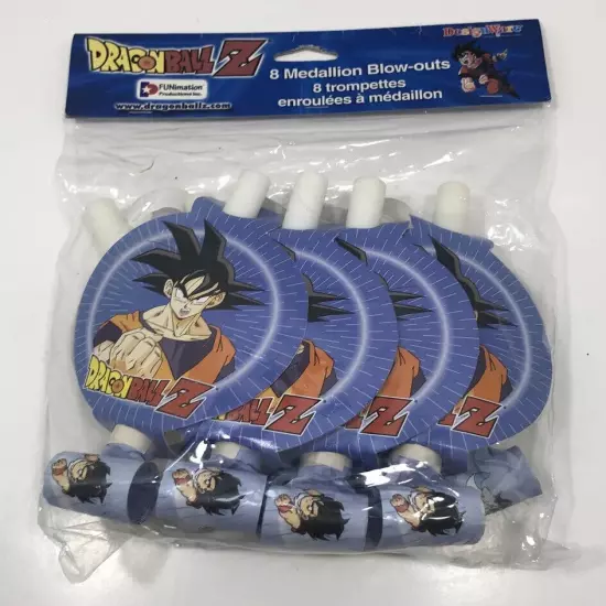 8 Pack DRAGON BALL Z BLOWOUTS ~ Birthday Party Supplies Favors Toei Cartoon GoKu