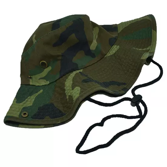 Unisex 100% Cotton Bucket Hat Fishing Camping Safari Boonie Sun Brim Summer Cap