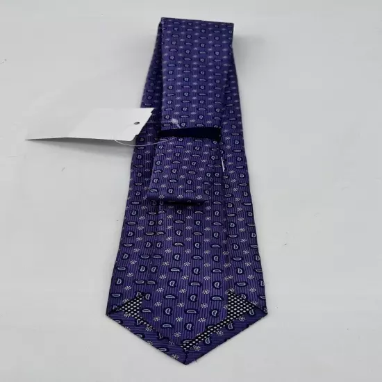 NEW ETON Mens 100% Silk Tie Purple NWT FREE Shipping