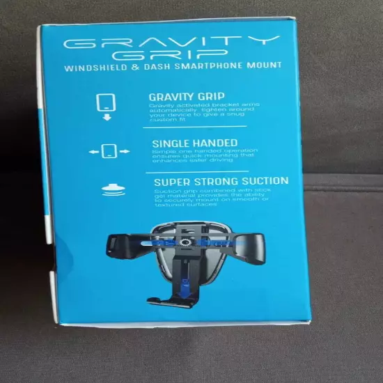 Gravity Grip Windshield and Dash Smartphone Mount, Rotates 360 Degrees