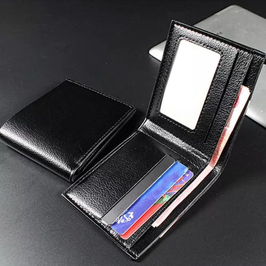 Genuine Leather Men Wallets Real Cowhide Wallets For Man Black Walete Short O5U9