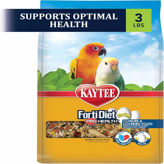 Forti-Diet Pro Health Egg-Cite Pet Conure & Lovebird Food, 3 Pound