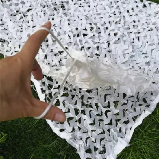 2X3/3X3/3X4/4X5M White Camouflage Mesh Net Sun-shade Outdoor Hunting Camping 