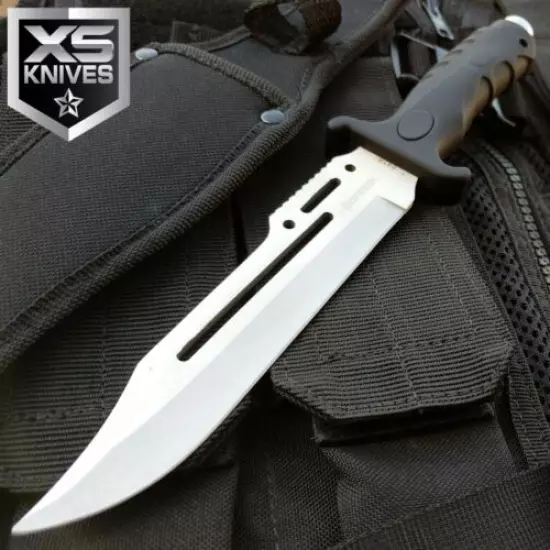 10.5" Tactical Military Fixed Blade Hunting Bowie Combat Survival Knife W/Sheath