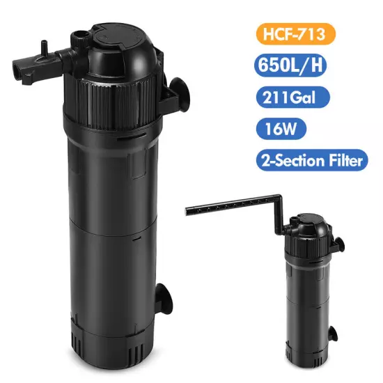 5-in-1 Internal Aquarium Fish Tank UV Sterilizers Filter Submersible Water Pump