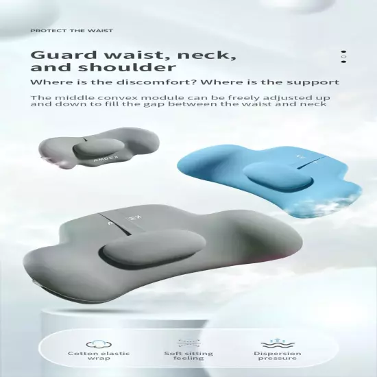 Car Headrest Neck Pillow Waist Pillow Car Seat Back Cushion Lumbar Universal