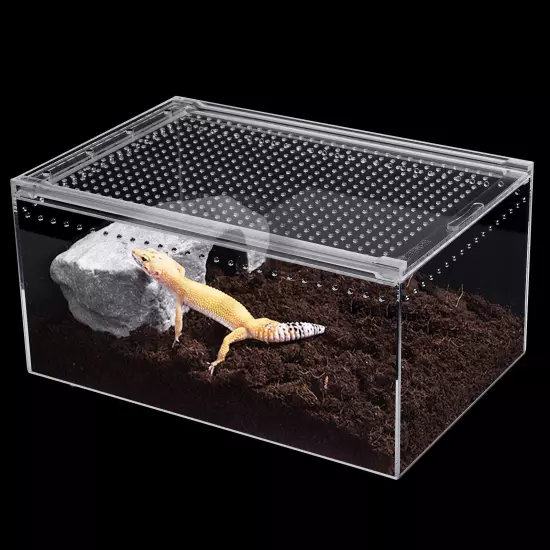 Acrylic Reptile Cage Pet Feeding Tank For Lizard Turtle Insect Breeding Cage