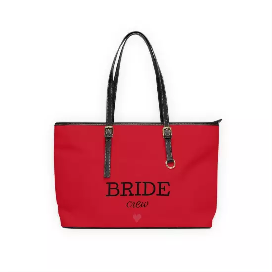 Red Luxury PU Leather Shoulder Bag, bride crew, Fashionable Designer Handbag