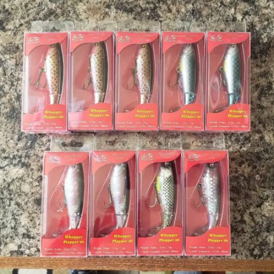 River2Sea WHOPPER PLOPPER 90 LURES Different Colors Bass Freshwater❗LOT OF 9❗️