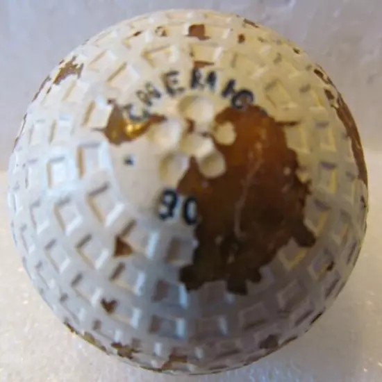 CIRCULAR MESH GOLF BALL-THE CHEMICO BOB- ORIGINAL PAINT