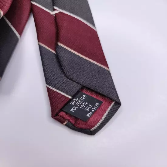 Egon Von Funstenberg Mens Formal Necktie 53"Lx3"W Burgundye/Gray Neck Tie