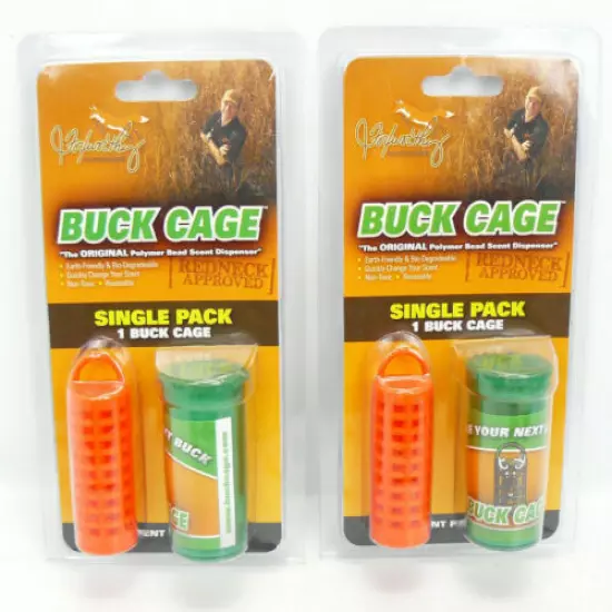 Buck Cage Polymer Bead Scent Dispenser Single Pack Camp Jeff Foxworthy Orange X2