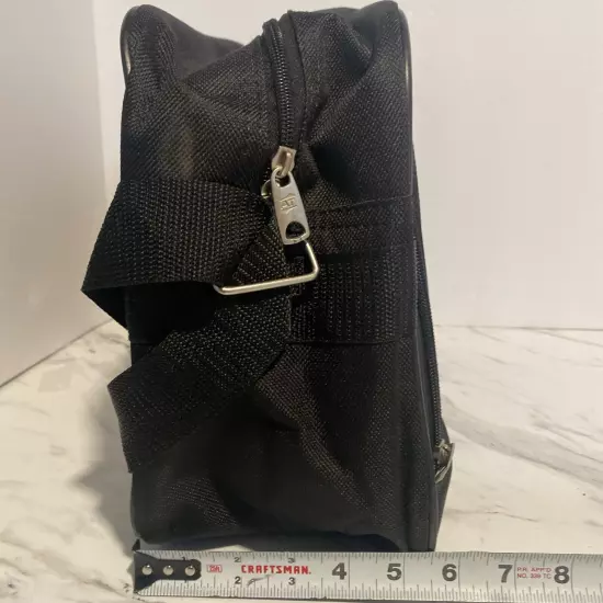 American Tourister Black Carry On Laptop Bag Shoulder Strap 15x10 Soft Side NEW