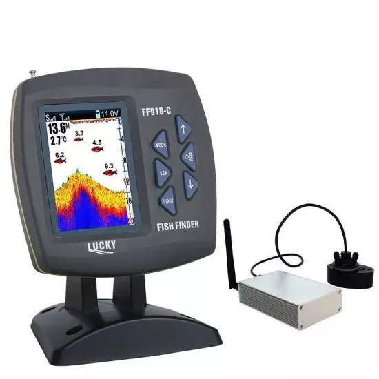 Remote Control Bait Boat Fish Finder 3.5" LCD 300m Depth Range 100M Wireless