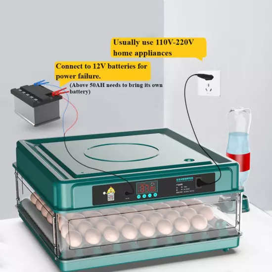 Egg Incubator for Hatching Egg Full Automatic Turning Duck Chicken Quail Egg NEW