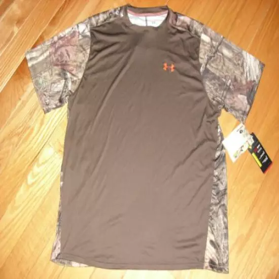 BUY ME~NWT~UNDER ARMOUR-HUNT~MEN'S~MOSSY OAK CAMO~HEAT GEAR~LOOSE~SHIRT~LARGE