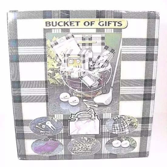 Golfers Bucket Of Gifts Club House Collection NIB