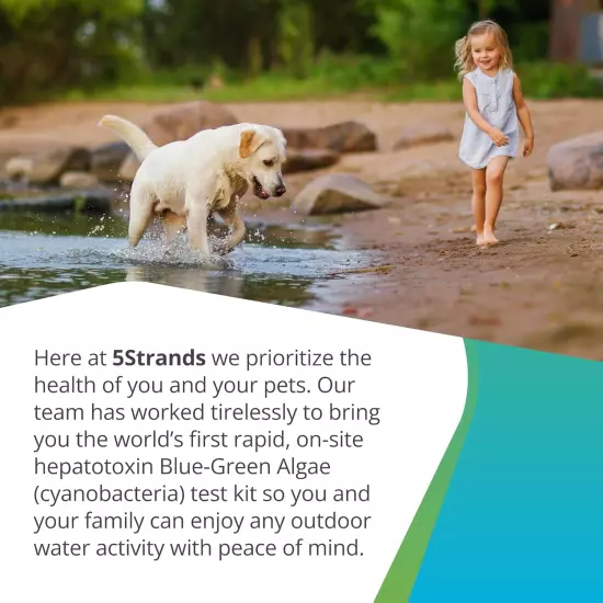 5Strands Blue Green Algae Test Kit, ﻿At Home Lake & Pond Water Testing, Water Sa