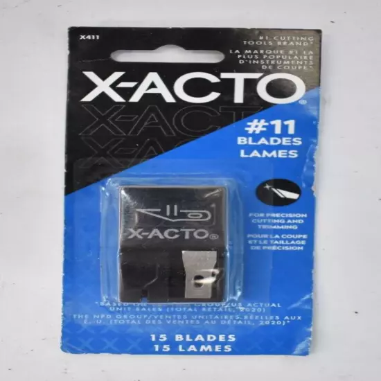 Lot of 2 Packs X-ACto #11 Blades 15/Pack X411 Refills Fits Type A Handles