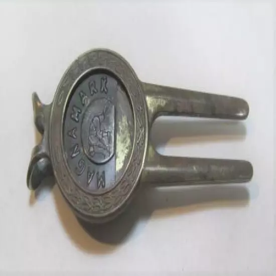 Vintage Magnamark Brass Divot Repair Tool Clip #525 Golf Golfer Tool