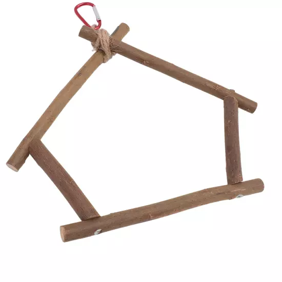 Bird Swing Perch Wooden Standing Climbing Toy Cage Perch For Budgie Cocka