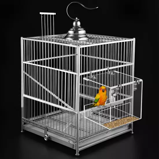 Automatic Bird Feeder Clear Acrylic Bird Cage Feeder No Spill Bird Feeder._